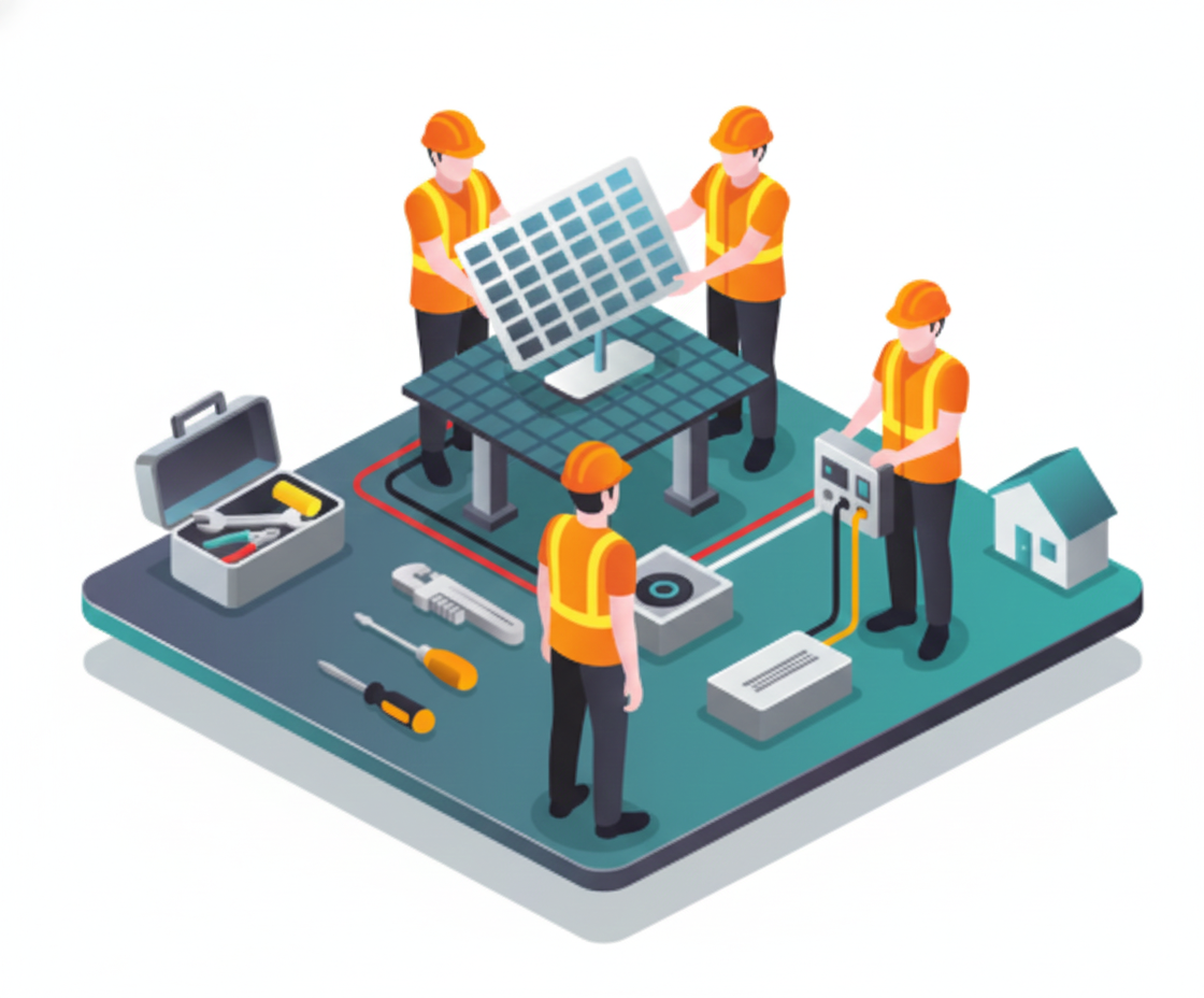 Installation of solar energy