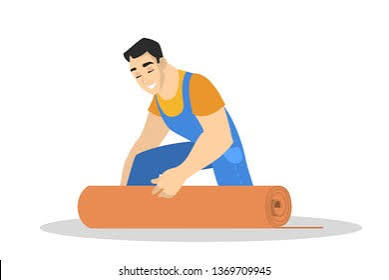 Laying carpet