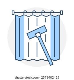 Cleaning the curtains